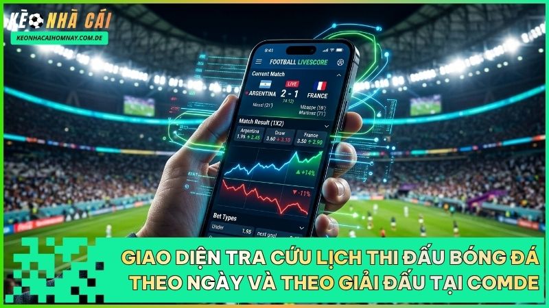 Người hâm mộ có thể lọc lịch thi đấu theo từng câu lạc bộ và ngày thi đấu cụ thể một cách dễ dàng.
